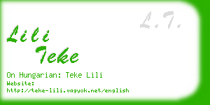 lili teke business card